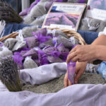 woman selling lavender in Aix en Provence