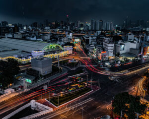 Night in the city of Bangkok