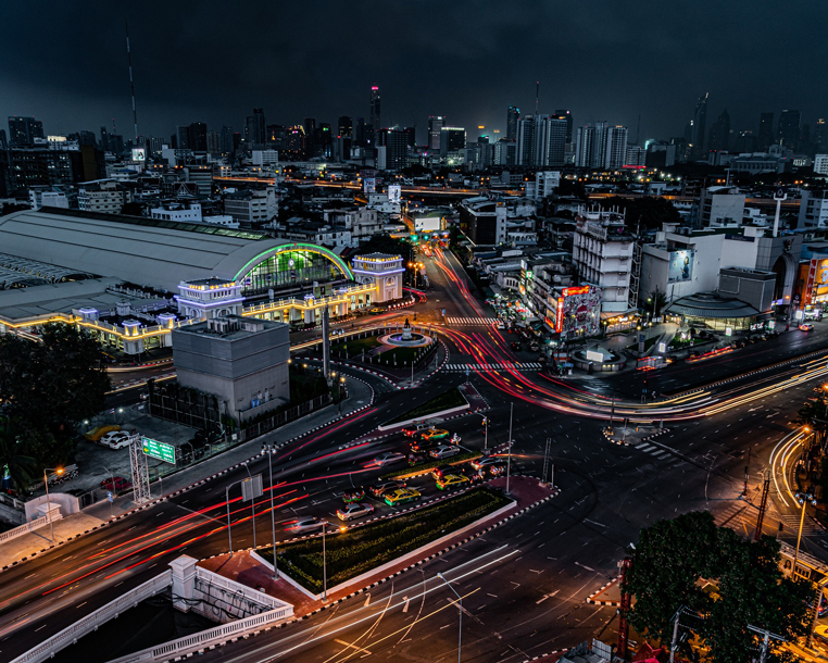 Night in the city of Bangkok