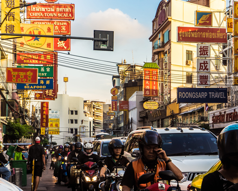 Chinatown busy street in Bangkok