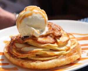 plate of food - crepes and icecream in Cannes
