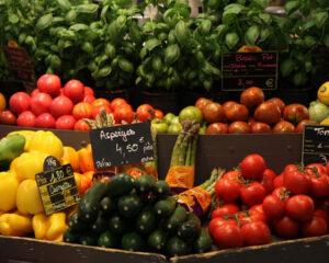 fresh produce in Les Halles in Avignon