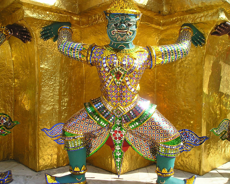 Bangkok Temple Statue close-up