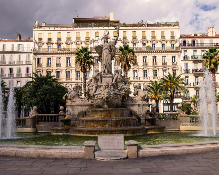 Toulon city Centre Fountain