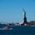 Sailing to Statue of Liberty New York