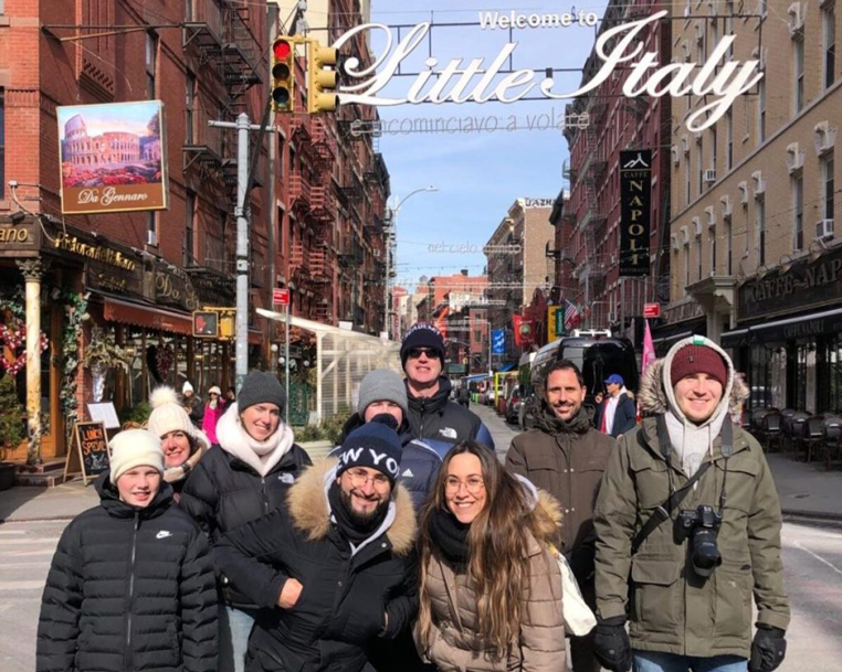 Tour Group in Little Italy New York