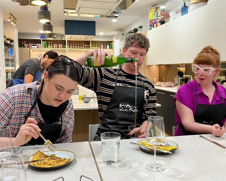 San Sebastian Cooking Class with Market Shopping - tasting