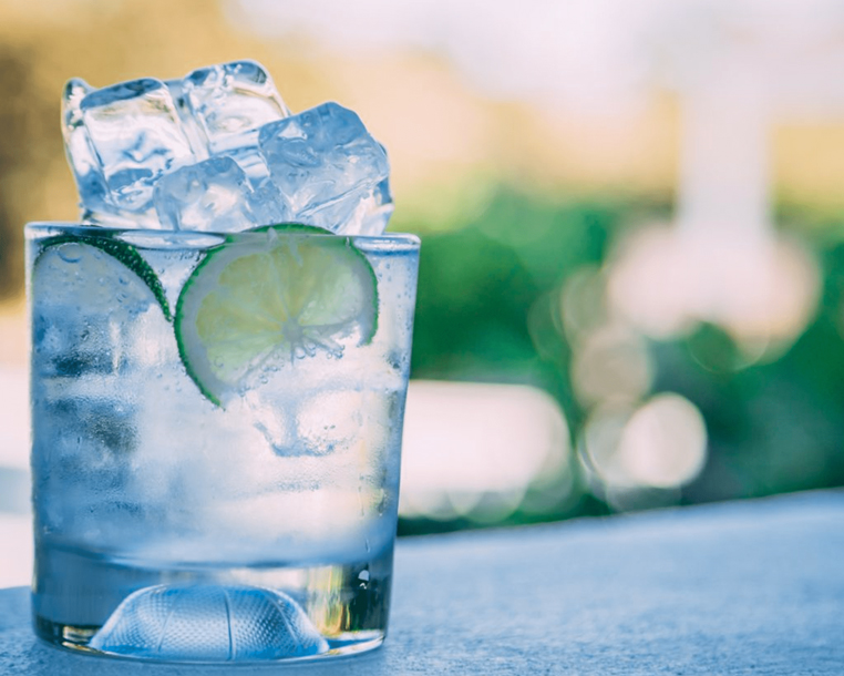 Gin & Tonic at sunset