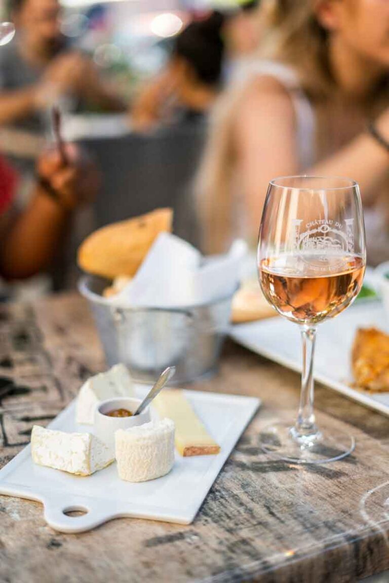 Cannes cheese and wine